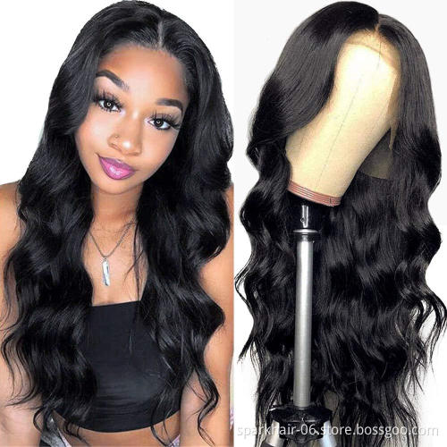 SPARK Brazilian Human Hair Lace Front Wig,Straight Virgin Hair Lace Wig For Black Women, Pre-Pluck Lace Wig With Baby Hair
